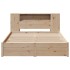 Cama con estantería sin colchón madera maciza de pino
