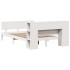 Cama con estantería sin colchón madera maciza blanca 140x200