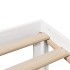 Cama con estantería sin colchón madera maciza blanca 140x200