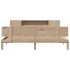 Cama con estantería sin colchón madera maciza de pino