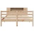 Cama con estantería sin colchón madera maciza de pino