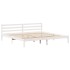 Cama con estantería sin colchón madera maciza blanca 180x200