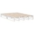 Cama con estantería sin colchón madera maciza blanca 140x200