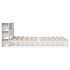 Cama con estantería sin colchón madera maciza blanca 140x200