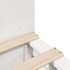 Cama con estantería sin colchón madera maciza blanca 140x200