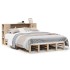 Cama con estantería sin colchón madera maciza 160x200