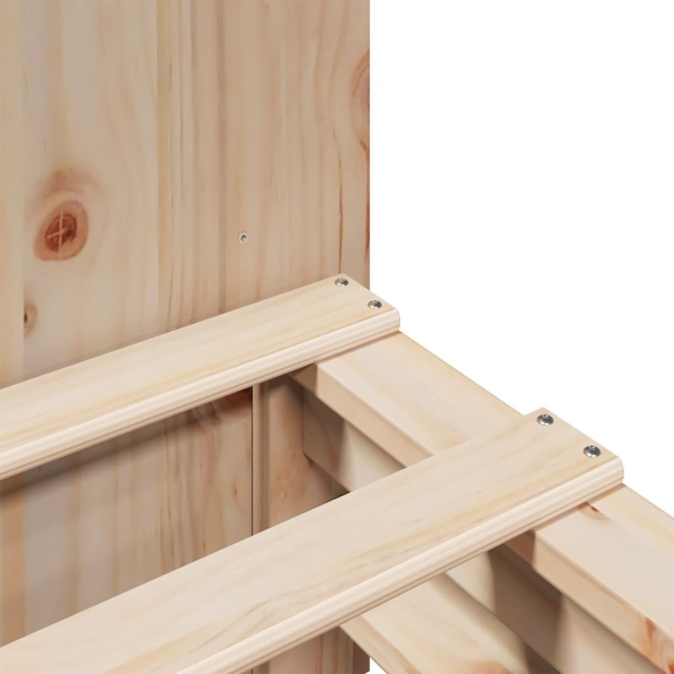 Cama con estantería sin colchón madera maciza 160x200