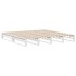 Cama con estantería sin colchón madera maciza blanca 200x200