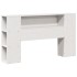 Cama con estantería sin colchón madera maciza blanca 140x190