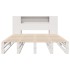 Cama con estantería sin colchón madera maciza blanca 140x190