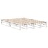 Cama con estantería sin colchón madera maciza blanca 140x190