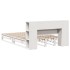 Cama con estantería sin colchón madera maciza blanca 140x190