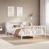 Cama con estantería sin colchón madera maciza blanca 160x200