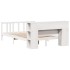 Cama con estantería sin colchón madera maciza blanca 160x200