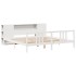 Cama con estantería sin colchón madera maciza blanca 200x200