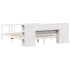 Cama con estantería sin colchón madera maciza blanca 200x200