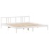 Cama con estantería sin colchón madera maciza blanca 200x200