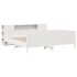Cama con estantería sin colchón madera maciza blanca 180x200