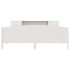 Cama con estantería sin colchón madera maciza blanca 180x200
