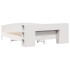 Cama con estantería sin colchón madera maciza blanca 180x200