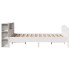 Cama con estantería sin colchón madera maciza blanca 160x200