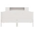 Cama con estantería sin colchón madera maciza blanca 120x200