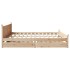 Estructura de cama sin colchón madera maciza de pino 200x200
