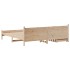 Estructura de cama sin colchón madera maciza de pino 200x200