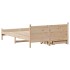 Estructura de cama sin colchón madera de pino blanca 140x200