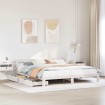 Cama sin colchón madera maciza de pino blanca 180x200 cm