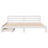Cama sin colchón madera maciza de pino blanca 180x200
