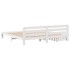 Cama sin colchón madera maciza de pino blanca 180x200