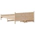 Estructura de cama sin colchón madera maciza de pino 160x200
