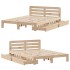 Estructura de cama sin colchón madera de pino blanco 150x200