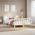 Cama con estantería sin colchón madera maciza blanca 160x200