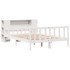 Cama con estantería sin colchón madera maciza blanca 160x200