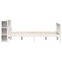 Cama con estantería sin colchón madera maciza blanca 160x200