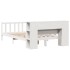 Cama con estantería sin colchón madera maciza blanca 160x200