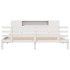 Cama con estantería sin colchón madera maciza blanca 180x200