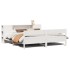 Cama con estantería sin colchón madera maciza blanca 200x200