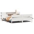 Cama con estantería sin colchón madera maciza blanca 180x200