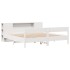 Cama con estantería sin colchón madera maciza blanca 180x200