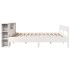 Cama con estantería sin colchón madera maciza blanca 180x200