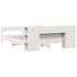 Cama con estantería sin colchón madera maciza blanca 180x200