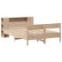 Cama con estantería sin colchón madera maciza de pino