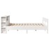 Cama con estantería sin colchón madera maciza blanca 120x190