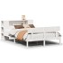 Cama con estantería sin colchón madera maciza blanca 140x200