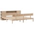 Cama con estantería sin colchón madera maciza de pino