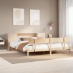 Cama con estantería sin colchón madera maciza de pino 180x200cm