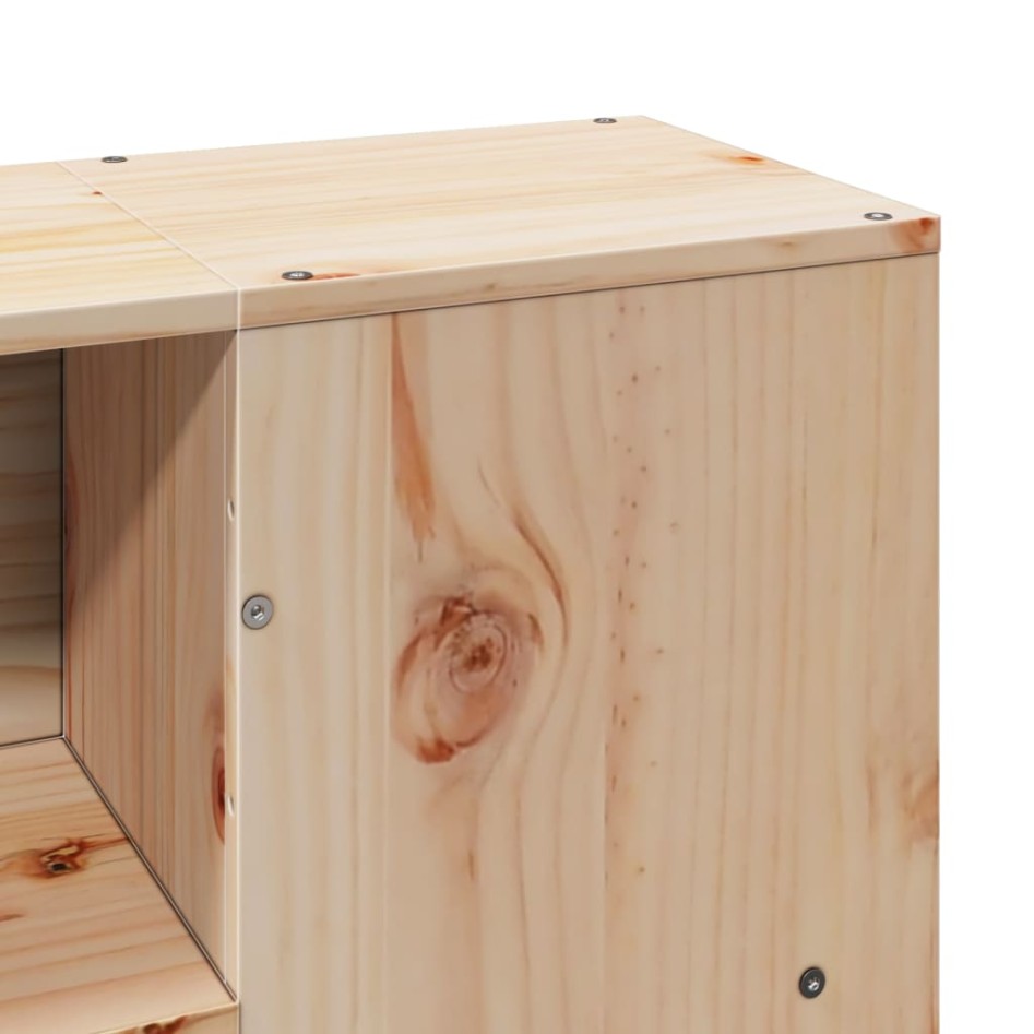 Cama con estantería sin colchón madera maciza de pino